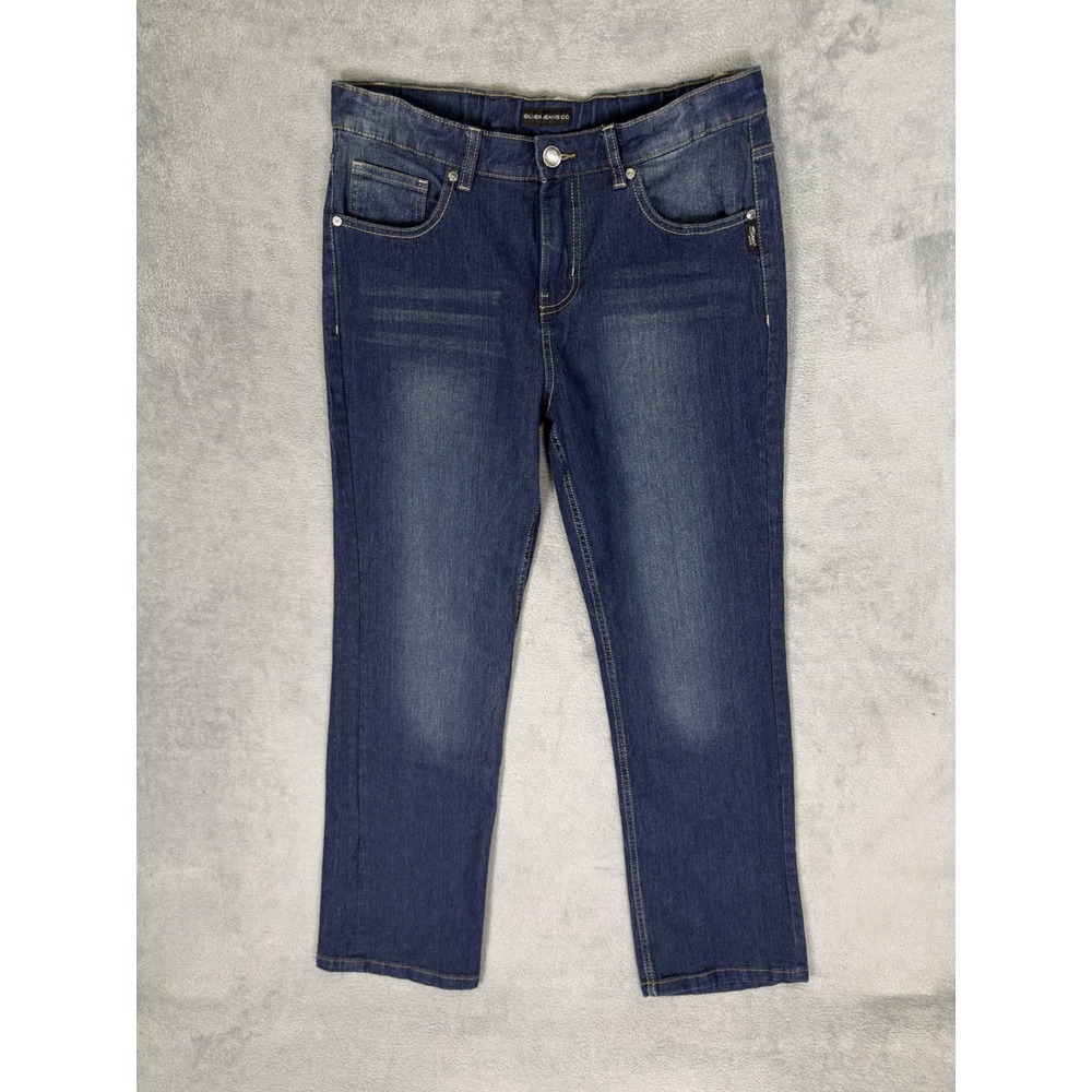 Silver Jeans Boys 16 Blue Dark Wash Zane 1214 Relaxed Straight Adjustable Waist